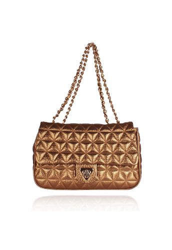 Bolsa Nina Couro Bronze metalizado elefante