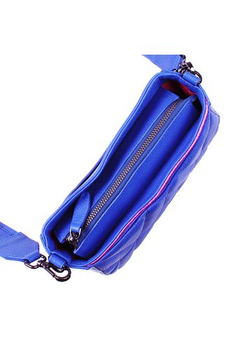 Bolsa Dayana Couro Azul Royal c/ Pink Metalizado e Mint