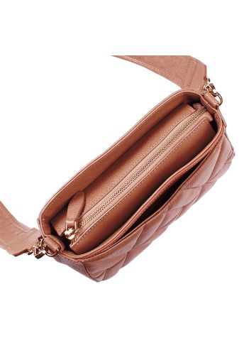 Bolsa Dayana Couro Nude c/ Camel