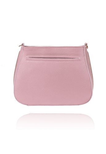Bolsa Dayana Couro Rosa Antigo c/ Rosê Gold Metalizado