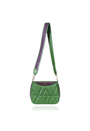 Bolsa Dayana Couro Bandeira c/ Roxo