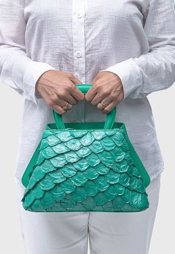 Bolsa Iara Aqua green Pirarucu