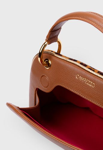 Bolsa Cora Caramelo com Onça