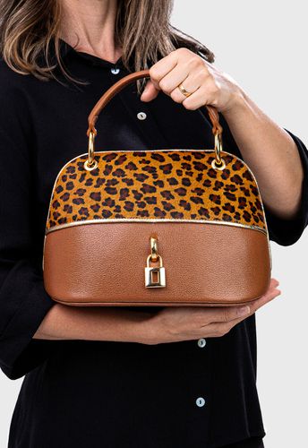 Bolsa Cora Caramelo com Onça