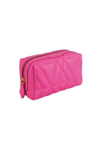 Necessaire Blush Média Couro Rosa Chiclete