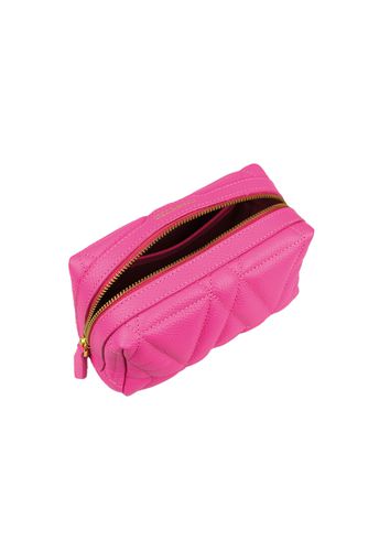 Necessaire Blush Média Couro Rosa Chiclete