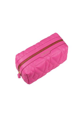 Necessaire Blush Grande Couro Rosa Chiclete