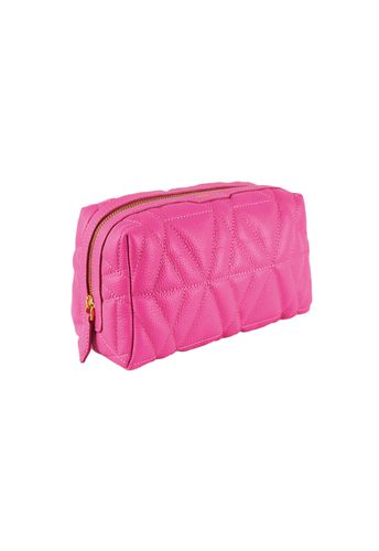 Necessaire Blush Grande Couro Rosa Chiclete