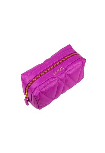 Necessaire Blush Média Couro Orquídea 