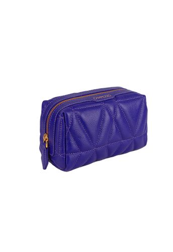 Necessaire Blush Média Couro Roxo