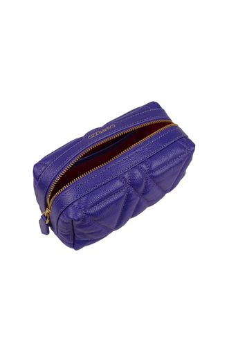 Necessaire Blush Média Couro Roxo