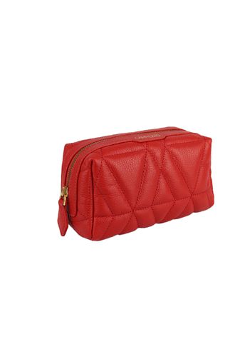 Necessaire Blush Média Couro Scarlet | Sob Encomenda