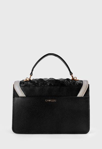 Bolsa Milena Preto com Off White Pirarucu