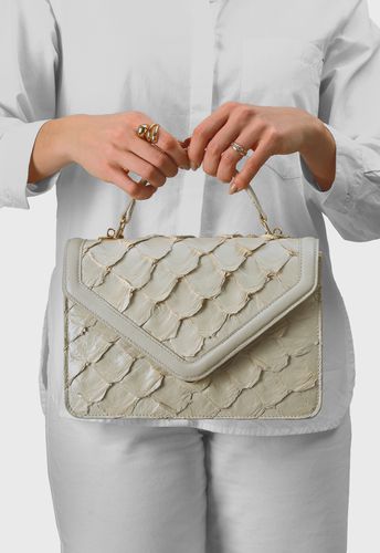 Bolsa Milena Off White Pirarucu | SOB ENCOMENDA