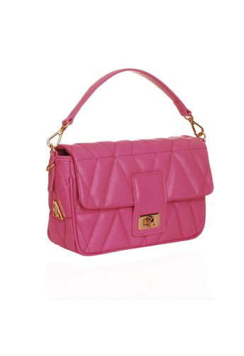Bolsa Carrie Petit Couro Rosa Chiclete