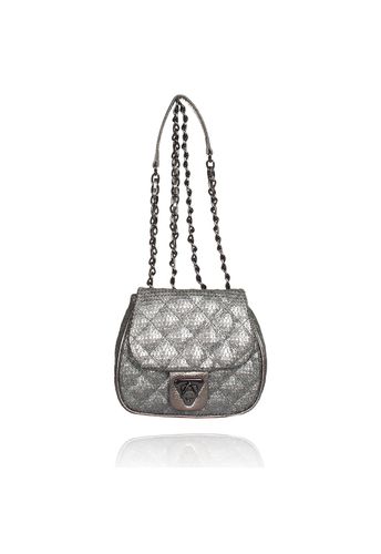 Bolsa Marilyn Petit Grafite Paetê Glitter