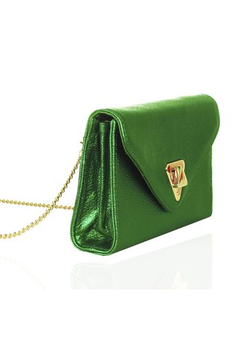 Bolsa Mia Couro Bandeira Metalizado