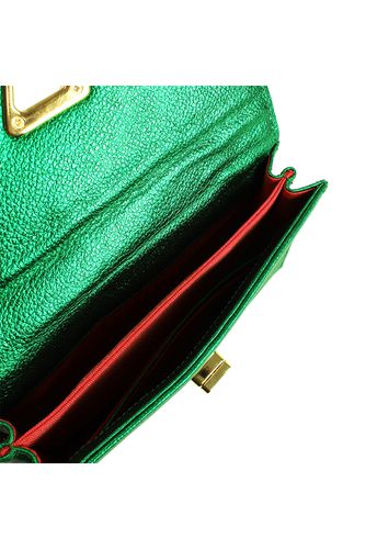 Bolsa Mia Couro Bandeira Metalizado