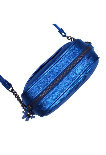 Bolsa Mini Lobby Azul Royal Metalizado