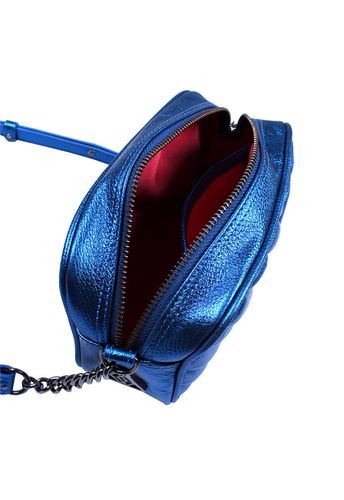Bolsa Mini Lobby Azul Royal Metalizado