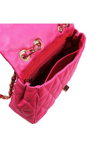 Bolsa Nina Petit Couro Rosa Chiclete
