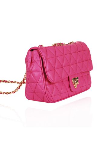 Bolsa Nina Petit Couro Rosa Chiclete