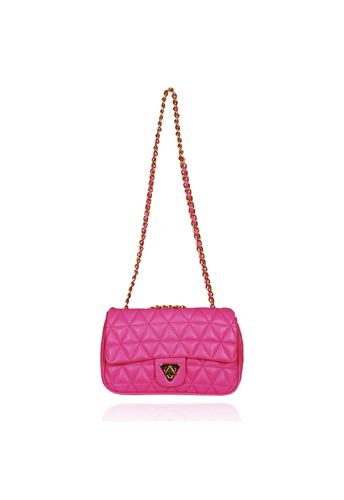 Bolsa Nina Petit Couro Rosa Chiclete