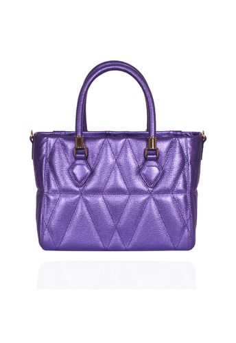 Bolsa Queen Média Violeta Metalizado