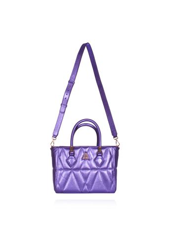 Bolsa Queen Média Violeta Metalizado