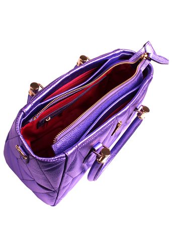 Bolsa Queen Média Violeta Metalizado