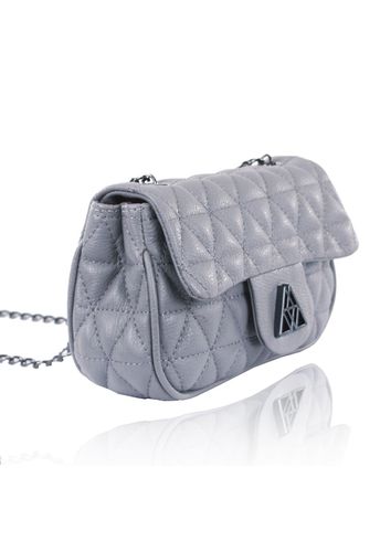Bolsa Party Couro Cinza
