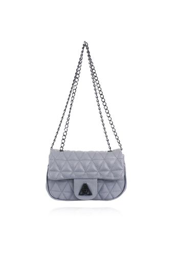 Bolsa Party Couro Cinza