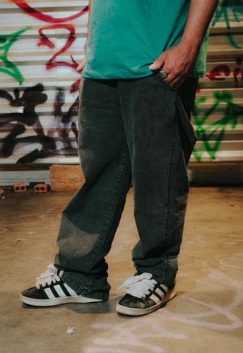 Calça Reta Washed - Make Peace
