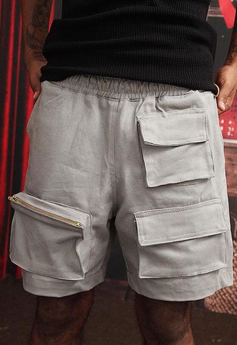 Short Cargo 3D Utility Cinza - Make Peace