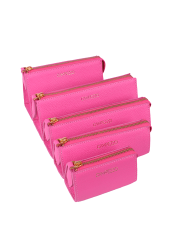 Estojo Gloss Couro Rosa Chiclete 