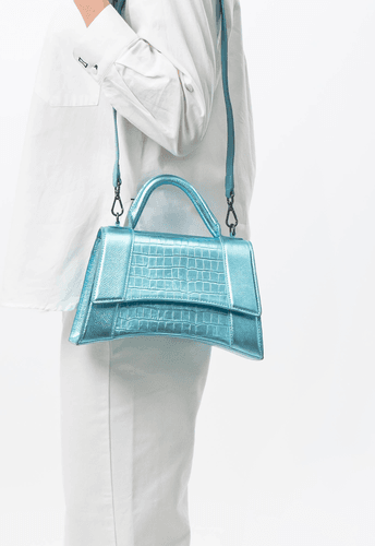Bolsa Alice Couro Tiffany Metalizado