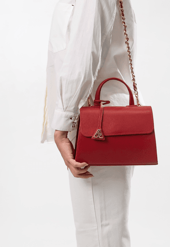Bolsa Audrey Couro Vermelho