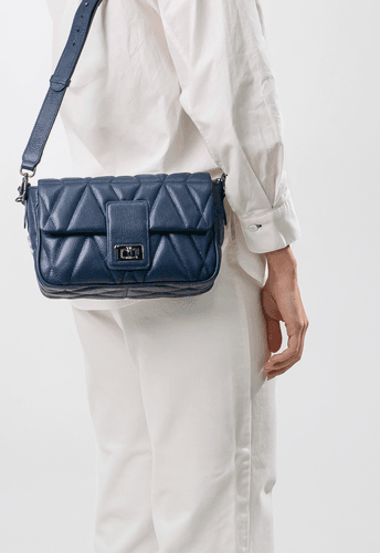 Bolsa Carrie Petit Couro Marinho