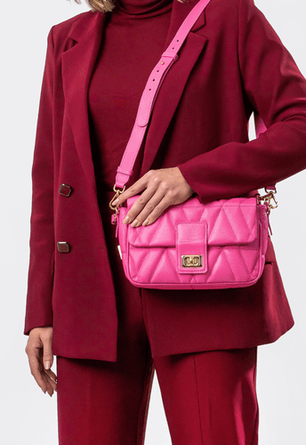 Bolsa Carrie Petit Couro Rosa Chiclete