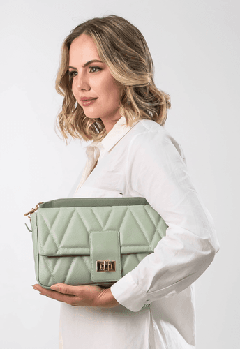 Bolsa Carrie Couro Pistache