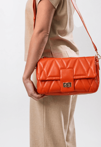 Bolsa Carrie Couro Tangerina