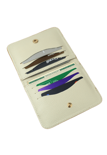Carteira Claire Off White com Areia