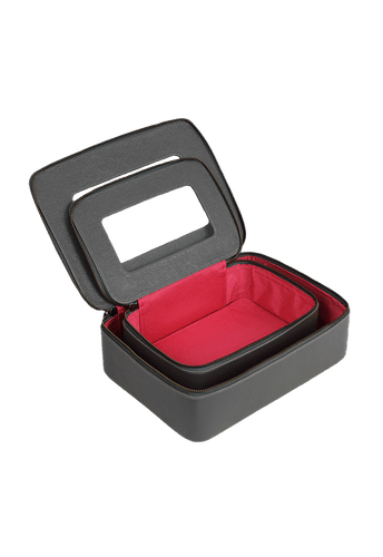 Necessaire Crystal Couro Carbono
