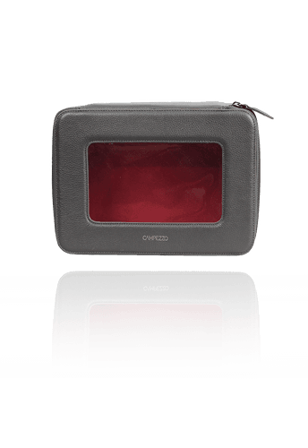 Necessaire Crystal Couro Carbono