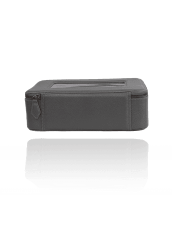 Necessaire Crystal Couro Carbono