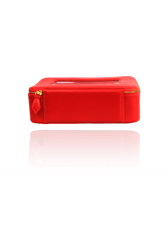 Necessaire Crystal Couro Red Alert