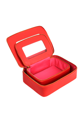 Necessaire Crystal Couro Red Alert