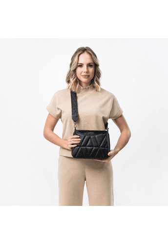Bolsa Dayana Couro Preto | Sob Encomenda
