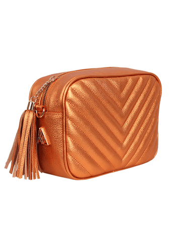 Bolsa Lobby Ocre Metalizado