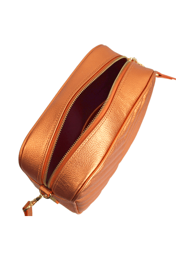Bolsa Lobby Ocre Metalizado